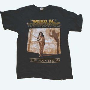 Vintage Men's Anvil Weird Al "The Saga Begins" graphic tee *M*